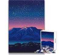 Jigsaw Puzzles for Teenagers 1000 Pieces Mountain Landscape Under Starry Night Sky Toy Intellectual Game Enhance Memory Birthday Gifts Size 50x75cm