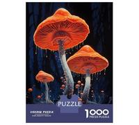 Jigsaw Puzzles for Teenagers 1000 Pieces Mushrooms in Orange Jigsaws for Adults Relaxing Games Analysis And Logic Difficult And Challenge 38x26cm/1000pcs