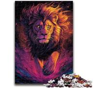 Jigsaw Puzzles for Teenagers 1000 Pieces Mysterious Lion Help The Brain Exercise Addictive Toys to Cultivate Patience Perfect Decoration 26x38cm