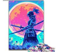 Jigsaw Puzzles for Teenagers 1000 Pieces Mysterious Ninja Samurai, Stress Relief with Fully Interlocking Randomly Shaped Pieces for And 14 Years Old (Size 50x75cm)
