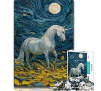Jigsaw Puzzles for Teenagers 1000 Pieces Mysterious Unicorn,Challenging To Complete But Fun And Humorous Unique Birthday And Gifts 38x26cm