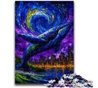 Jigsaw Puzzles for Teenagers 1000 Pieces Mysterious Whale Stress Reliever Difficult Challenge Deal As Gifts for The Whole Family 50x75cm