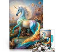 Jigsaw Puzzles for teenagers 1000 Pieces Mystical Unicorn Safari Lernspiele denn eignet sich ideal als Geschenk für die ganze Familie38x26cm