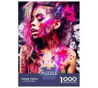Jigsaw Puzzles for Teenagers 1000 Pieces Naked Woman in Paint Puzzle for Adults Relaxing Games Home Decoration for Is Ideal As A Gift 52x38cm/1000pcs