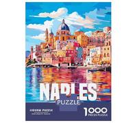 Jigsaw Puzzles for Teenagers 1000 Pieces Naples Italy Puzzles for Adults Hands-on Game Difficult Challenge for Is Ideal As A Gift 38x26cm/1000pcs
