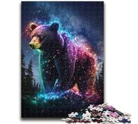 Jigsaw Puzzles for Teenagers 1000 Pieces Neon Brown Bear for And 14 Years And over Educational Challenge Fun Activities at Home, Birthday Gifts, Travel Gifts 50x75cm
