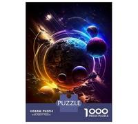 Jigsaw Puzzles for Teenagers 1000 Pieces Neon Cosmic Voyage Jigsaws for Adults Fun Games For Family Fun for Is Ideal As A Gift 38x26cm/1000pcs
