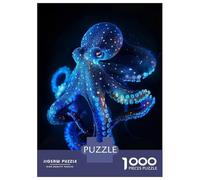 Jigsaw Puzzles for Teenagers 1000 Pieces Neon Octopus Jigsaw for Adults Toy Wall Decor Improve Memory Birthday And Unique Gifts 38x26cm/1000pcs
