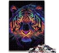 Jigsaw Puzzles for Teenagers 1000 Pieces Neon Tiger 1000 Pieces for Adults,Enhance Love between Couples for Ages 14+ (38x26cm)