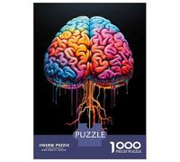 Jigsaw Puzzles for Teenagers 1000 Pieces Neural Network Art Print Puzzle for Adults Relaxing Games Difficult Challenge Parent-child Interaction 38x26cm/1000pcs