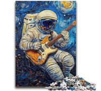 Jigsaw Puzzles for Teenagers 1000 Pieces Night Sky Astronaut Puzzles,Challenging Game Gifts for Is Ideal As A Gift for The Whole Family (75x50cm)