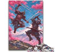 Jigsaw Puzzles for Teenagers 1000 Pieces Ninja at The Foot of Mount Fuji Vibrant And Unique Design Relaxing & Challenging Puzzle Experience 26x38cm