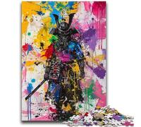 Jigsaw Puzzles for Teenagers 1000 Pieces Ninja Samurai Oil Painting Puzzles,Stress Reliever Staycation Kill Time Enhance Love between Couples (26x38cm)