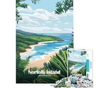 Jigsaw Puzzles for Teenagers 1000 Pieces Norfolk Island Beach for Birthday, Chrismas Wall Decoration Brain Teaser Game for And from 14 Years And over (50x75cm)