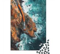 Jigsaw Puzzles for Teenagers 1000 Pieces Ocean View Train Ride-1 Jigsaw for Adults Toy Wall Decor Improve Memory Birthday And Unique Gifts 70x50cm/1000pcs