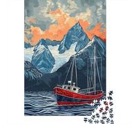 Jigsaw Puzzles for Teenagers 1000 Pieces Oceanic Adventure Sailing Boat Jigsaw for Adults Toy Wall Decor Improve Memory Birthday And Unique Gifts 38x26cm/1000pcs