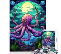 Jigsaw Puzzles for Teenagers 1000 Pieces Octopus Magic The Sea Educational Games Pattern Assembly Toy Wall Decor Improving Love between Couples (26X38cm)