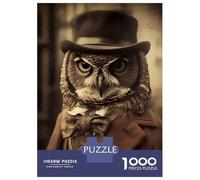Jigsaw Puzzles for Teenagers 1000 Pieces Owl Vintage Jigsaw Hands-on Game For Family Fun Unique Gifts for Birthday And Christmas 52x38cm/1000pcs