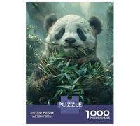 Jigsaw Puzzles for Teenagers 1000 Pieces Panda Bear Eating Bamboo Jigsaw Hands-on Game For Family Fun Unique Gifts for Birthday And Christmas 52x38cm/1000pcs