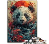 Jigsaw Puzzles for Teenagers 1000 Pieces Panda in Flower 1000 Pieces for Adults,family Fun Games Is Ideal As A Gift for The Whole Family (38x26cm)