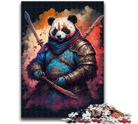 Jigsaw Puzzles for Teenagers 1000 Pieces Panda Warrior 1000 Pieces for Teenagers,Stress Reliever Difficult Challenge Secret Santa Gifts (38x26cm)