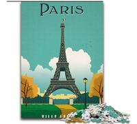 Jigsaw Puzzles for Teenagers 1000 Pieces Paris Lights,Challenging To Complete But Fun And Humorous Unique Birthday And Gifts 38x26cm