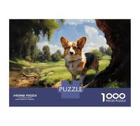 Jigsaw Puzzles for Teenagers 1000 Pieces Pembroke Welsh Corgi Adult Jigsaw Fun Games Perfect Decoration Parent-child Interaction 52x38cm/1000pcs