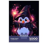 Jigsaw Puzzles for Teenagers 1000 Pieces Penguin Fire Wizard Jigsaws for Adults Brain Teaser Game Home Decoration Parent-child Interaction 70x50cm/1000pcs