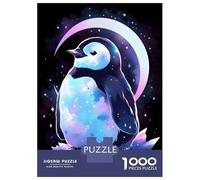Jigsaw Puzzles for Teenagers 1000 Pieces Penguin Moon Crescent Jigsaw Hands-on Game For Family Fun Unique Gifts for Birthday And Christmas 38x26cm/1000pcs