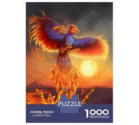 Jigsaw Puzzles for Teenagers 1000 Pieces Phoenix Mythology Fire Art Puzzles for Adults Anti-Stress Toys Wall Art Birthday And Unique Gifts 38x26cm/1000pcs