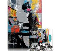 Jigsaw Puzzles for Teenagers 1000 Pieces Pianist,for Educational Game Challenge Toy Deal As Gifts for The Whole Family 38x52cm