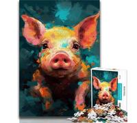 Jigsaw Puzzles for Teenagers 1000 Pieces Pig Baby Painting Teenager Puzzles,Unique Birthday And Gifts for Age 14 Years Up (size 75x50cm)