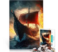 Jigsaw Puzzles for teenagers 1000 Pieces Pirate Ship pädagogische Herausforderung Geeignet für die Schreibtischdekoration52x38cm