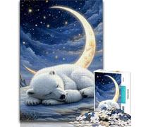 Jigsaw Puzzles for Teenagers 1000 Pieces Polar Bear Adult Puzzles,family Fun Games Is Ideal As A Gift for The Whole Family 26x38cm