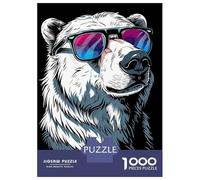 Jigsaw Puzzles for Teenagers 1000 Pieces Polar Bear Colorful Puzzles for Adults Hands-on Game Improve Memory Parent-child Interaction 70x50cm/1000pcs