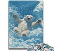 Jigsaw Puzzles for Teenagers 1000 Pieces Polar Bears 1000 Pieces for Adults,Enhance Love between Couples for Ages 14+ (75x50cm)
