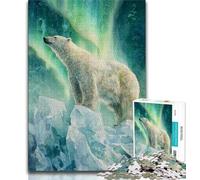 Jigsaw Puzzles for Teenagers 1000 Pieces Polar Bears,Toys Educational Games Stress Relieving Parent-child Interaction (75x50cm)