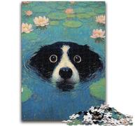 Jigsaw Puzzles for Teenagers 1000 Pieces Pond Dog 1000 Pieces for Teenagers,Stress Reliever Difficult Challenge Secret Santa Gifts (50x75cm)