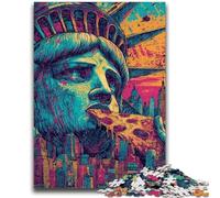 Jigsaw Puzzles for Teenagers 1000 Pieces Pop Art Statue of Liberty Educational Game Challenge Toy Wall Decoration Unique Birthday And Xmas Gifts 50x75cm