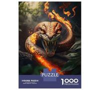 Jigsaw Puzzles for Teenagers 1000 Pieces Portrait Angry Snake Jigsaws for Adults Brain Teaser Game Home Decoration Parent-child Interaction 52x38cm/1000pcs