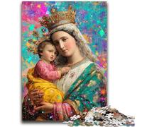 Jigsaw Puzzles for Teenagers 1000 Pieces Portrait of Mary The Mother for And 14 Years And over Educational Challenge Fun Activities at Home, Birthday Gifts, Travel Gifts 50x75cm