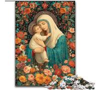 Jigsaw Puzzles for Teenagers 1000 Pieces Portrait of Mary The Mother, Learning Educational Toys Unique Birthday And Gifts for Age 14+ (Size 26x38cm)