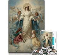 Jigsaw Puzzles for Teenagers 1000 Pieces Portrait of Mary The Mother Teenager Jigsaw,Educational Toy Funny Family Games Unique Home Decor (size 38x26cm)