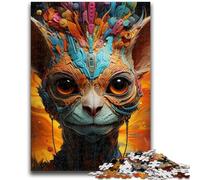 Jigsaw Puzzles for Teenagers 1000 Pieces Psychedelic Animal Lemur Adult Jigsaw,Staycation Kill Time with Fully Interlocking Randomly Shaped Pieces (26x38cm)