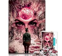 Jigsaw Puzzles for Teenagers 1000 Pieces Psychedelic Art Adult Jigsaw,Staycation Kill Time with Fully Interlocking Randomly Shaped Pieces 26x38cm