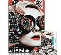 Jigsaw Puzzles for Teenagers 1000 Pieces Psychedelic Art Adult Puzzles,Fun Games Wall Decoration Unique Birthday And Xmas Gifts 38x26cm