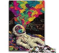 Jigsaw Puzzles for Teenagers 1000 Pieces Psychedelic Astronaut Suitable for People Aged 14 And Above Educational Game Challenge Toy Gift For Birthdays 26x38cm