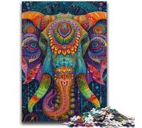 Jigsaw Puzzles for Teenagers 1000 Pieces Psychedelic Elephant Educational Family Game Deal As Gifts for The Whole Family for And Age 14 Years Up 50x75cm