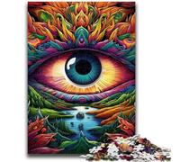 Jigsaw Puzzles for Teenagers 1000 Pieces Psychedelic Eyes 1000 Pieces for Teenagers,for Challenging Toy Game And Family Play (38x26cm)