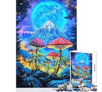 Jigsaw Puzzles for Teenagers 1000 Pieces Psychedelic Mushroom Landscape Educational Games Pattern Assembly Toy Wall Decor Improving Love between Couples (26X38cm)